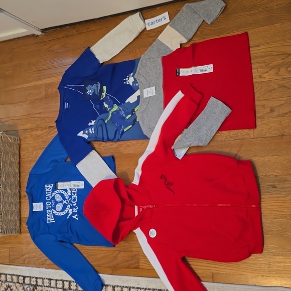 OKIE DOKIE AND CARTER'S BRANDS TODDLER BOYS SHIRT BUNDLE OF 4 ITEMS SIZE 3T - Picture 1 of 16